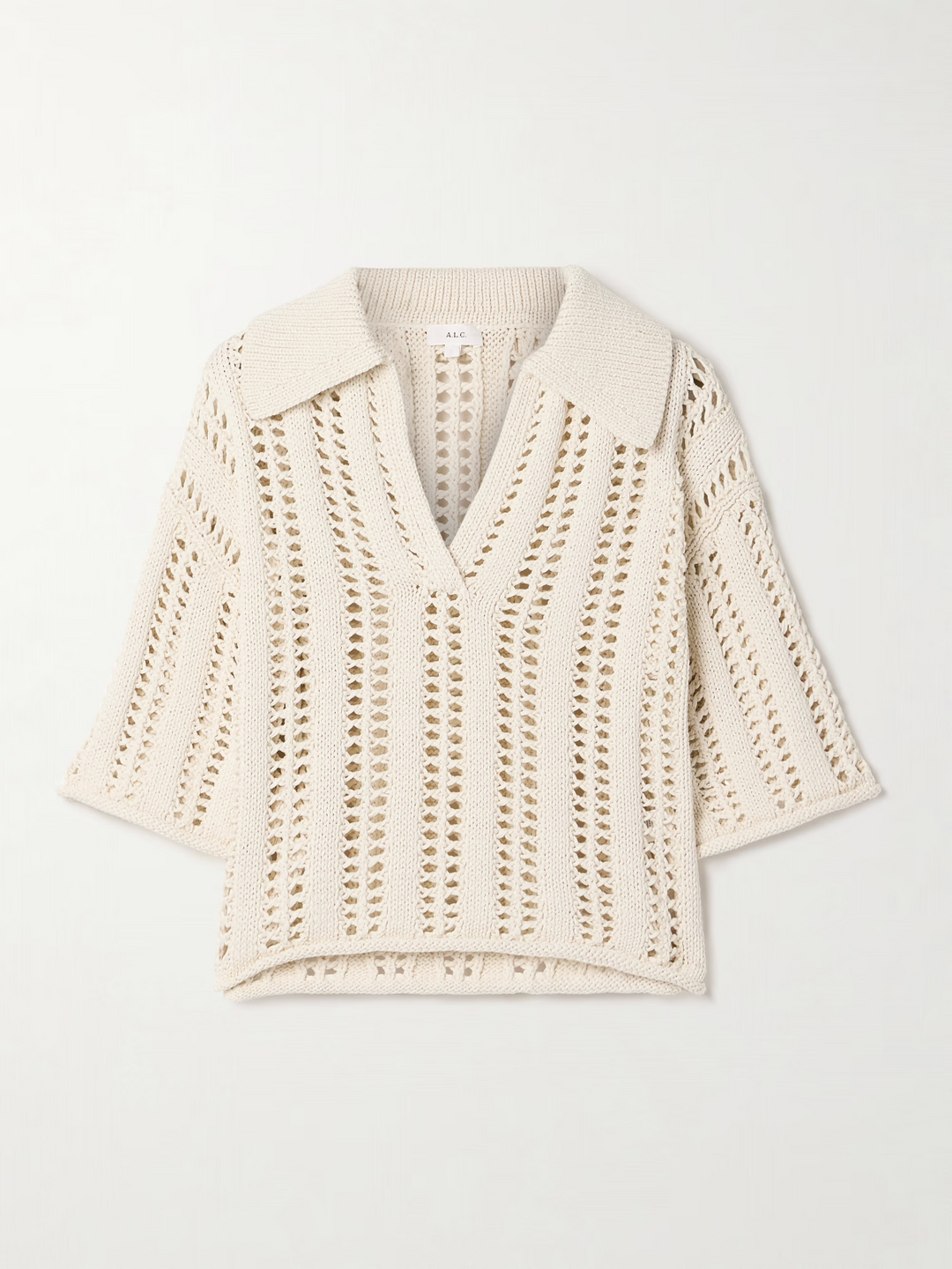 A.L.C. Emil Cotton Open Knit Top MSRP $395