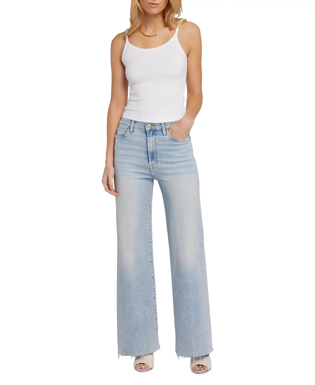 7 For All Mankind High Rise Wide Leg Jeans MSRP $228