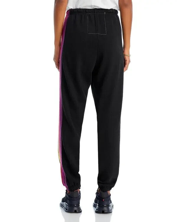 Aviator Nation Rainbow-Stripe Sweatpants MSRP $156