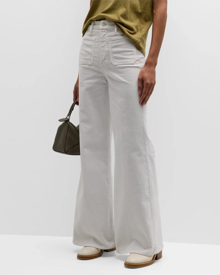 MOTHER The Patch Pocket Roller Skimp High Rise Corduroy Flare Jeans MSRP $248