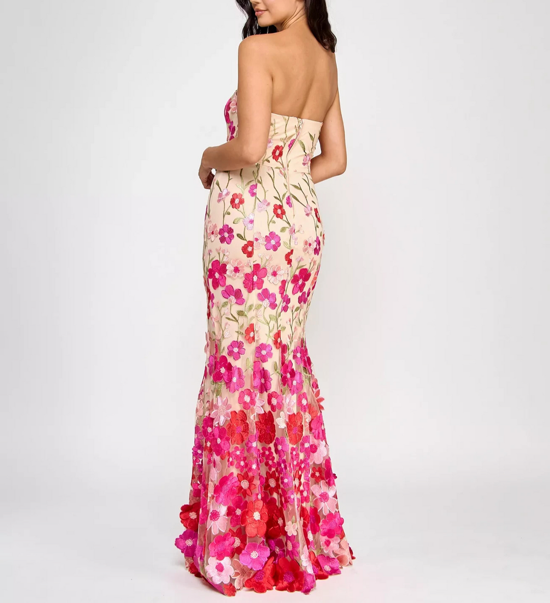 Say Yes Juniors' Embroidered 3D Floral Dress MSRP $219