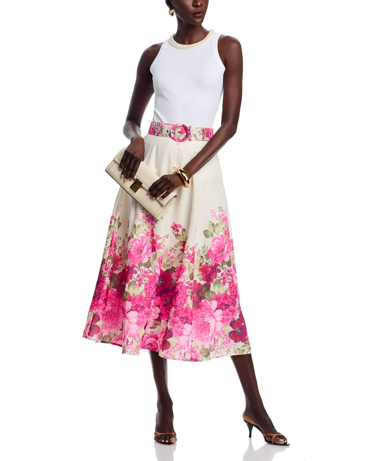 Nancy Yang Floral Button Down Skirt MSRP $119