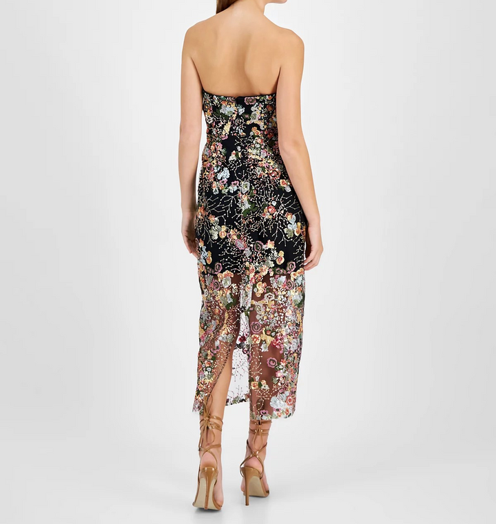 Sam Edelman Women's Sequined Strapless Mini Dress MSRP $168