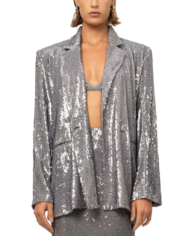 NONCHALANT LABEL Sylvie Sequined Blazer MSRP $690