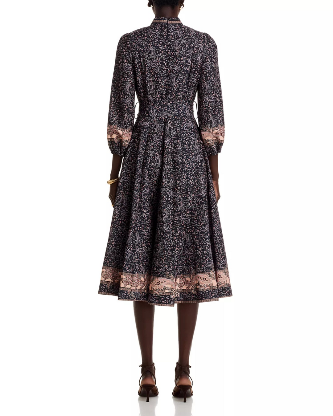 Nancy Yang Mandarin Collar Midi Dress MSRP $209