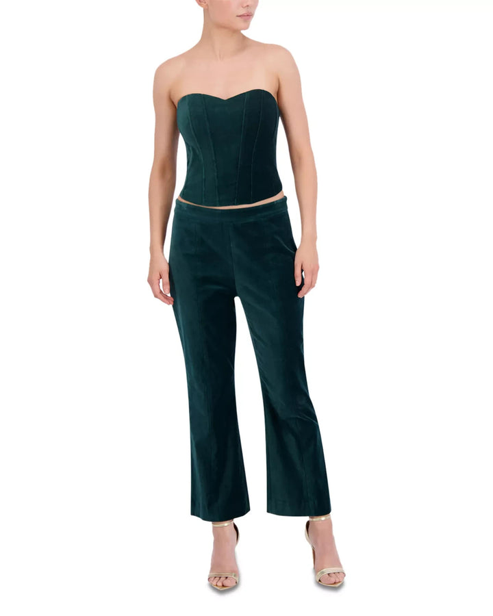 BCBGMAXAZRIA Strapless Velvet Bustier Top MSRP $158