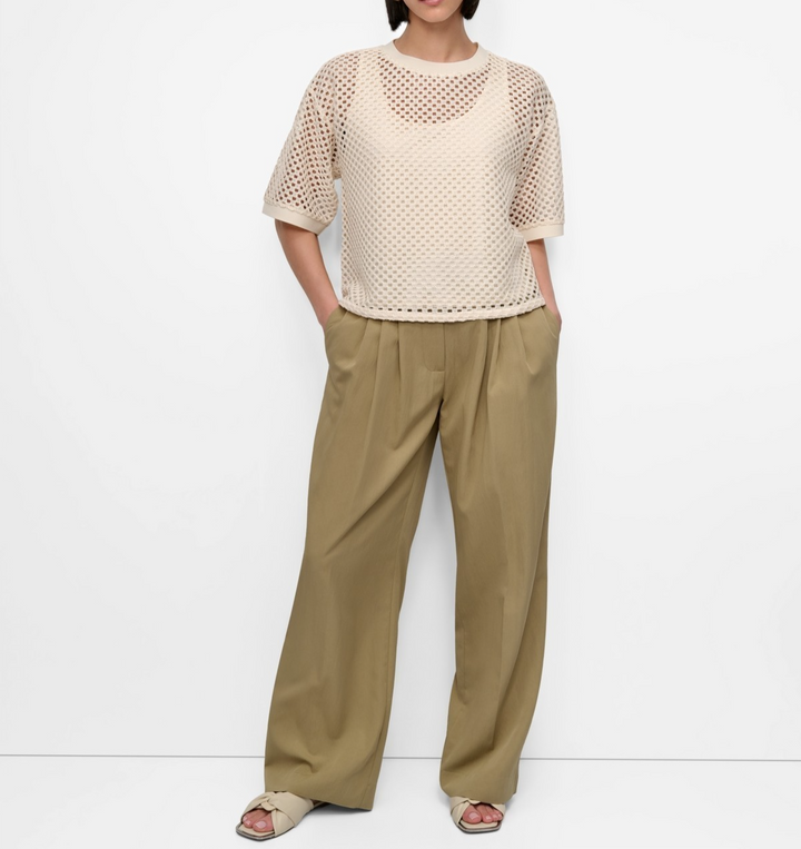 DKNY Women's Crochet Knit Top MSRP $79