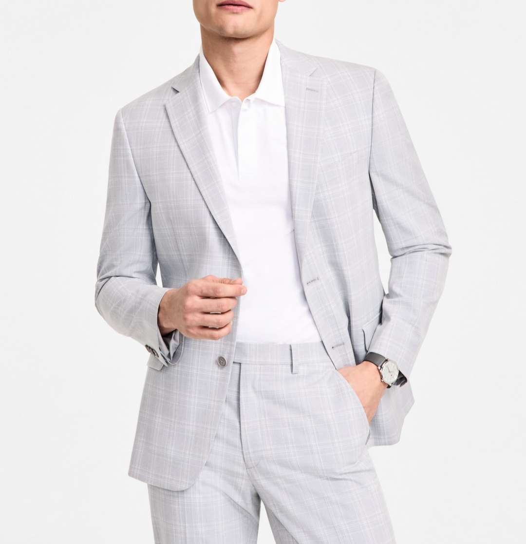 Alfani Men's Slim-Fit Plaid Suit Jacket MSRP $360