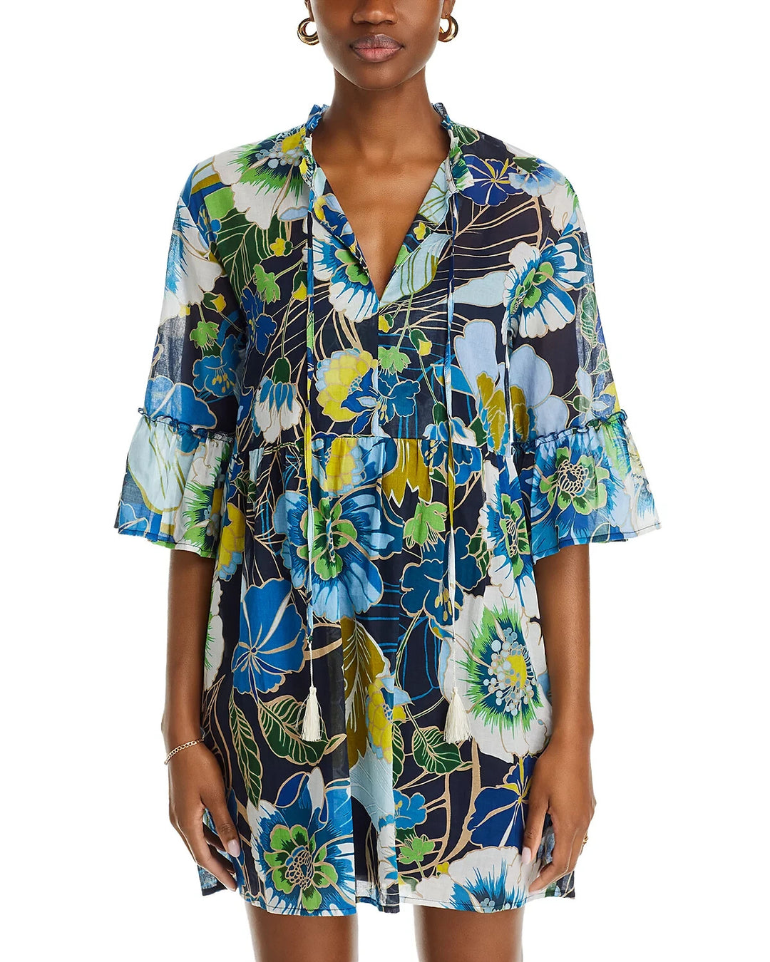 Johnny Was Jenn Cotton Mini Dress MSRP $225