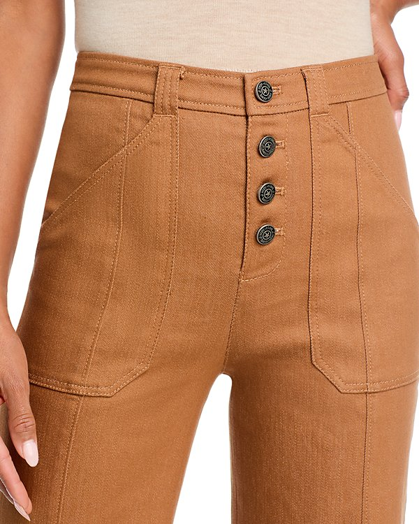 Cinq a Sept Benji Cropped Wide Leg Denim Pants MSRP $295