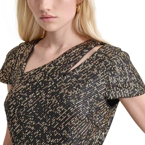 DKNY Shoulder-Cutout Asymmetric Jumpsuit MSRP $149