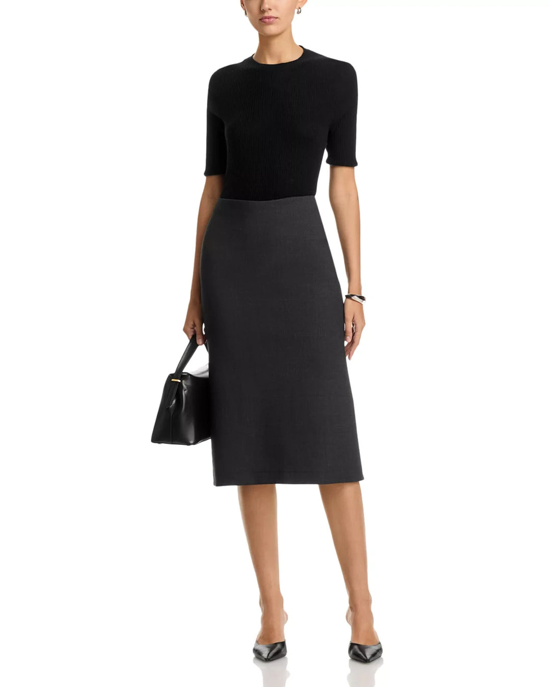 Fabiana Filippi Bi Stretch Scuba Wool Blend Pencil Skirt MSRP $1145