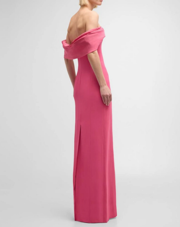 Oscar de la Renta Strapless Column Gown with Draped Detail MSRP $5490