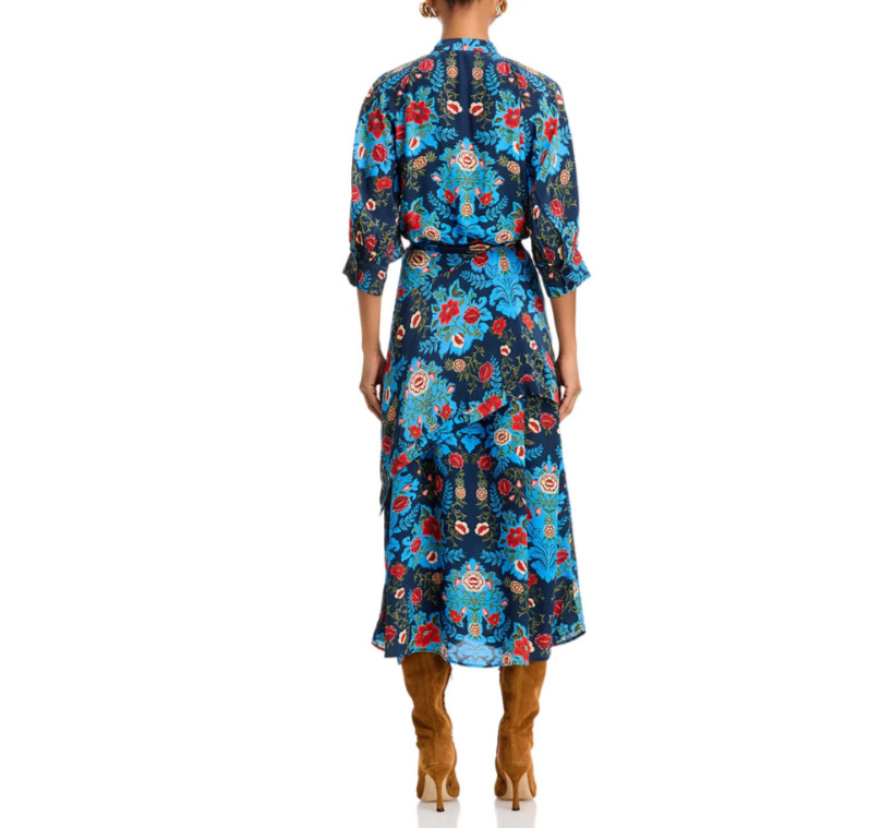 FARM Rio Arabesque Floral Tie Front Dress MSRP $298