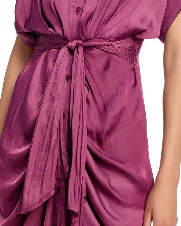 Steve Madden Tori Tie-Front Midi Shirtdress MSRP $99