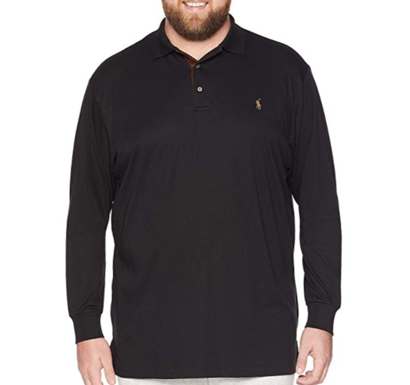 Polo Ralph Lauren Big & Tall Soft Cotton Long-Sleeve Polo Shirt MSRP $125