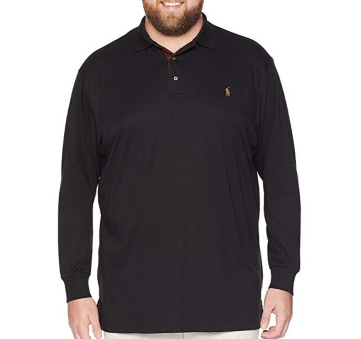 Polo Ralph Lauren Big & Tall Soft Cotton Long-Sleeve Polo Shirt MSRP $125