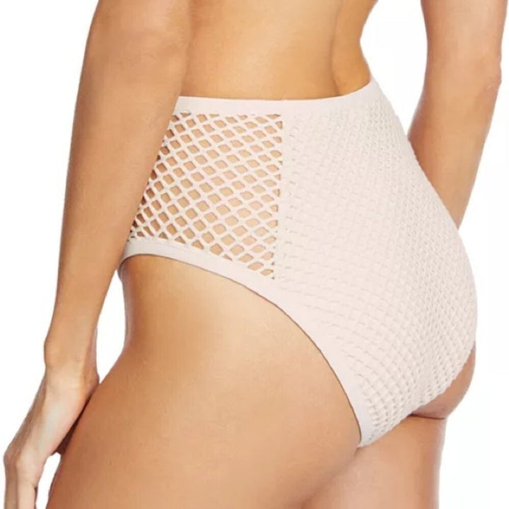 Robin Piccone Pua Mesh High Waist Bikini Bottom MSRP $98