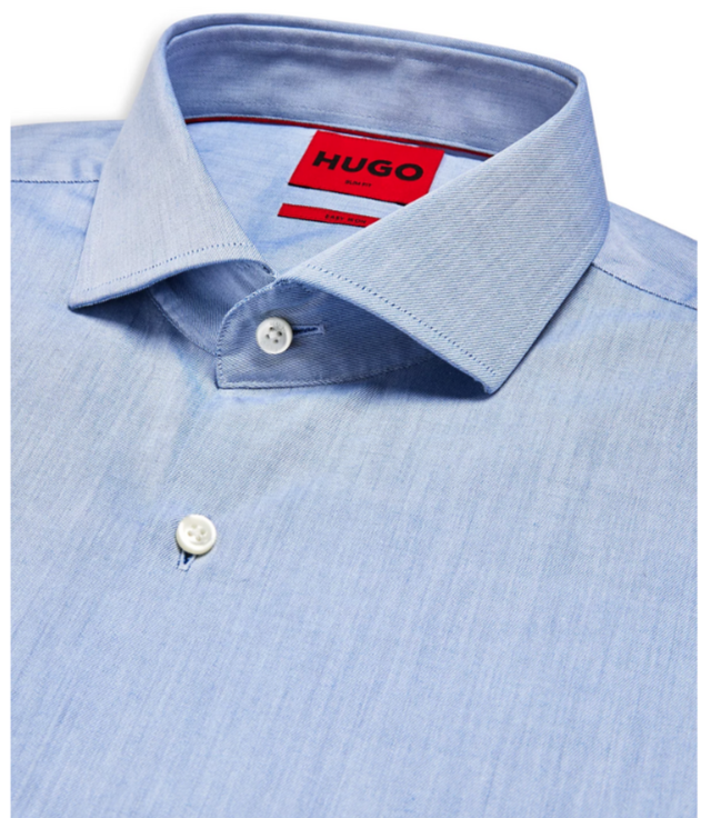 HUGO Kason Heathered Slim Fit Dress Shirt MSRP $118