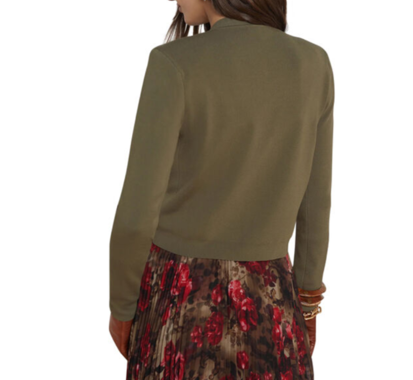 L'AGENCE Toulouse Crewneck Cardigan MSRP $475