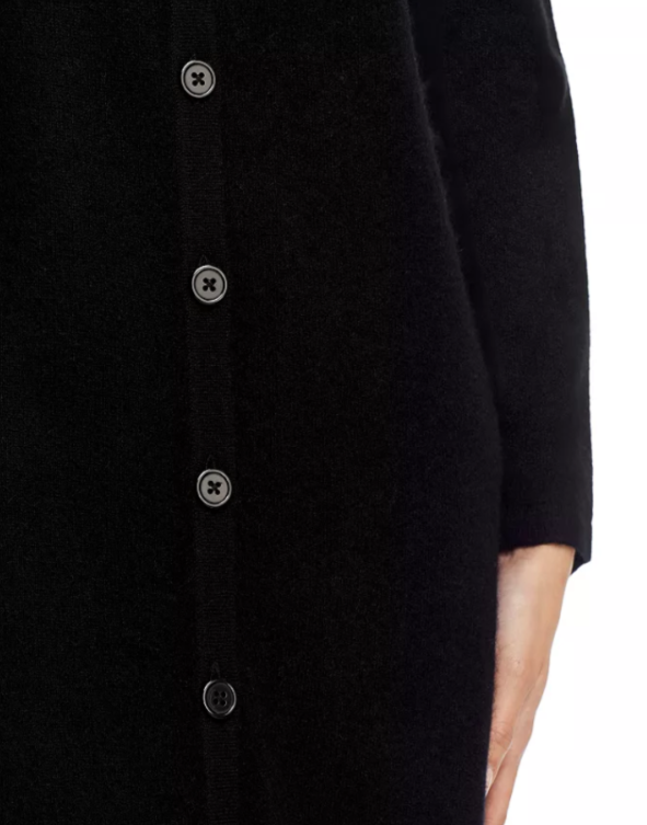 C by Cashmere Button Front Midi Dress Convertible to Open Cardigan MSRP $228