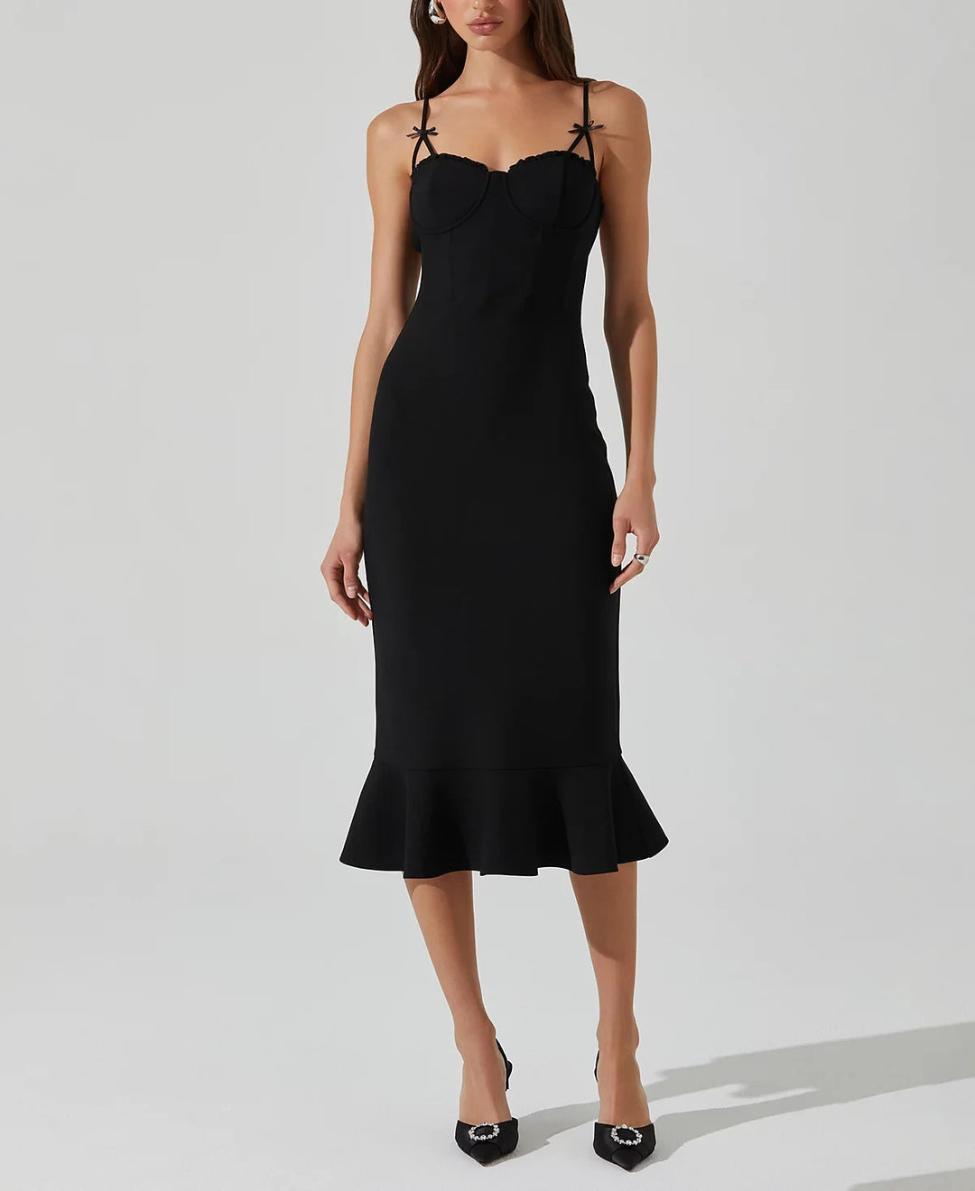 ASTR the Label Adana Sweetheart-Neck Dress MSRP $128