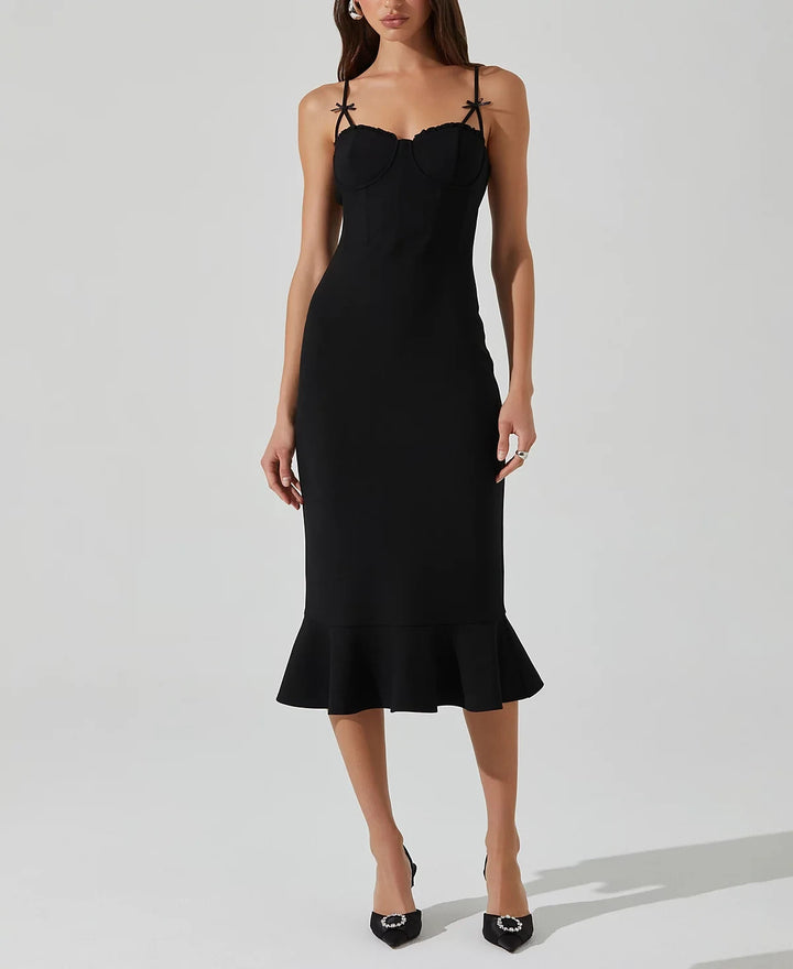 ASTR the Label Adana Sweetheart-Neck Dress MSRP $128