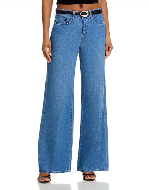 L'Agence Alicent High Rise Sneaker Wide Leg Jeans MSRP $295