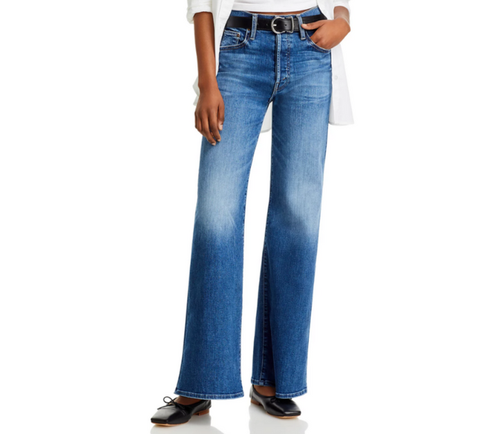 MOTHER The Tomcat Roller Sneak High Rise Wide Leg Jeans MSRP $268