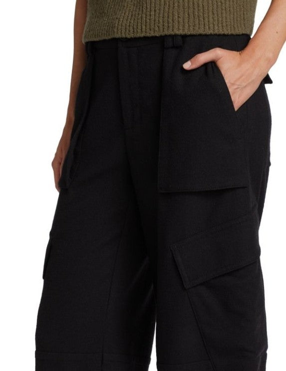 Vince Wide-Leg Flannel Raver Pants MSRP $495