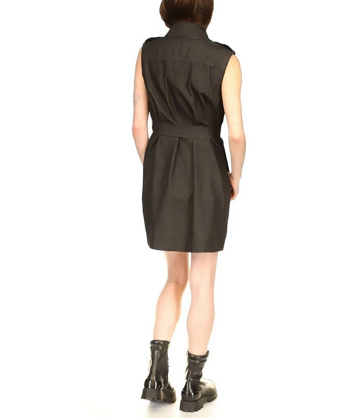 MICHAEL Michael Kors Chambray Trenchcoat Dress MSRP $195