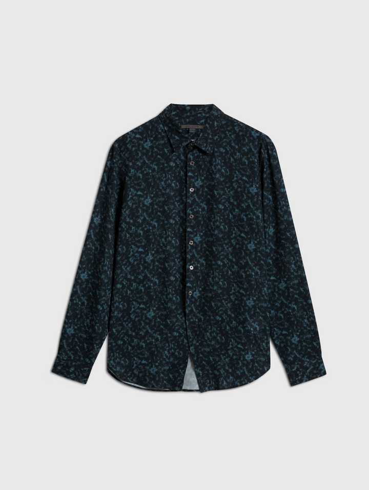 John Varvatos Tara Regular Fit Print Shirt MSRP $348