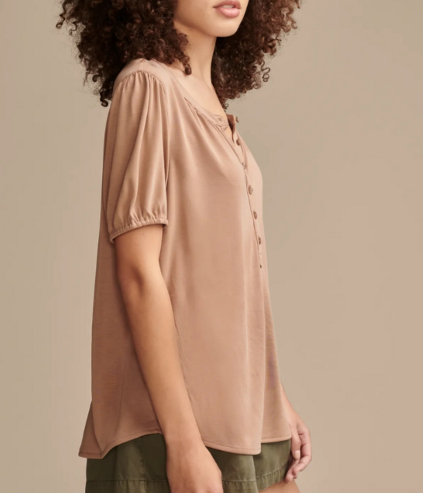 Lucky Brand Sandwash Peasant Top MSRP $59