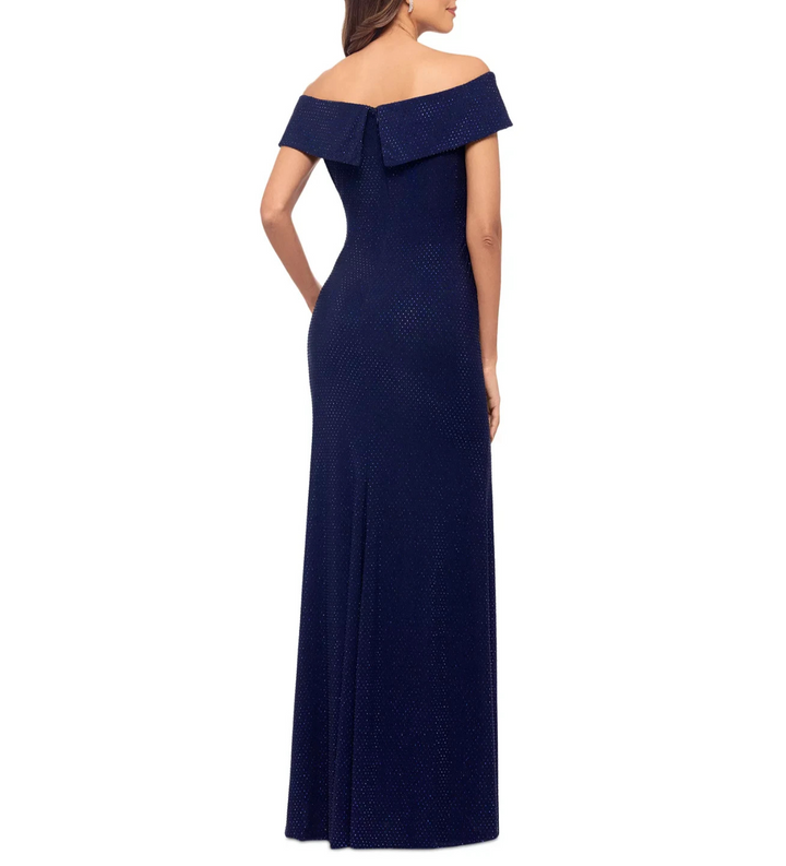 XSCAPE Women's Embellished Off-The-Shoulder Gown MSRP $299