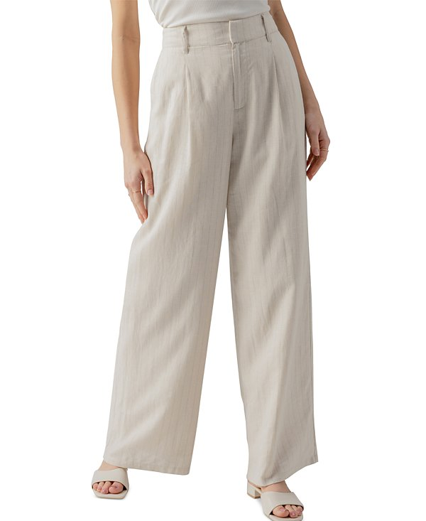 Sanctuary Women's Pleated-Front Wide-Leg Trousers MSRP $119