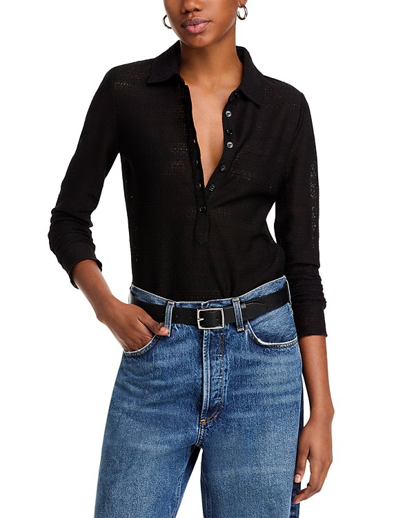 Rag & Bone Julia Polo Shirt MSRP $228