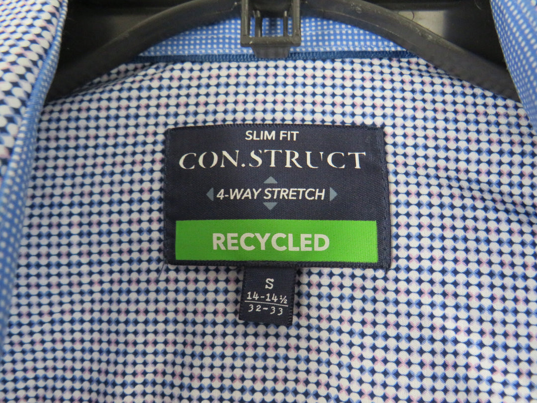 ConStruct Slim Fit Geo Performance Stretch Cooling Comfort Dress Shirt MSRP $69