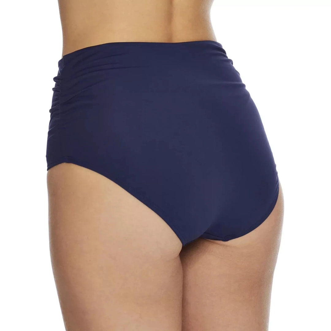 Anne Cole Convertible High Waist Shirred Swim Bottom MSRP $64