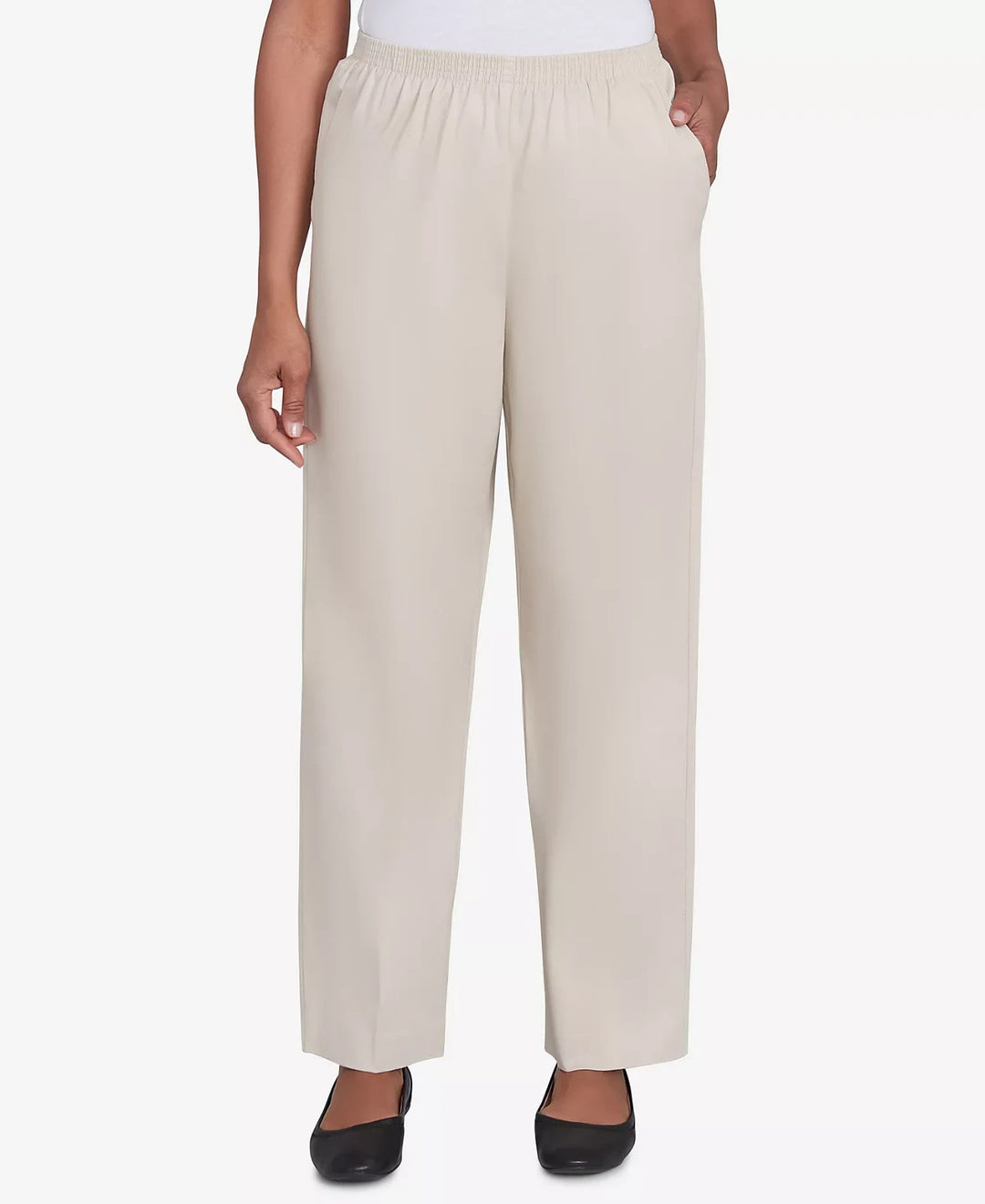 Alfred Dunner Petite Mid-Rise Casual Pants MSRP $44.50