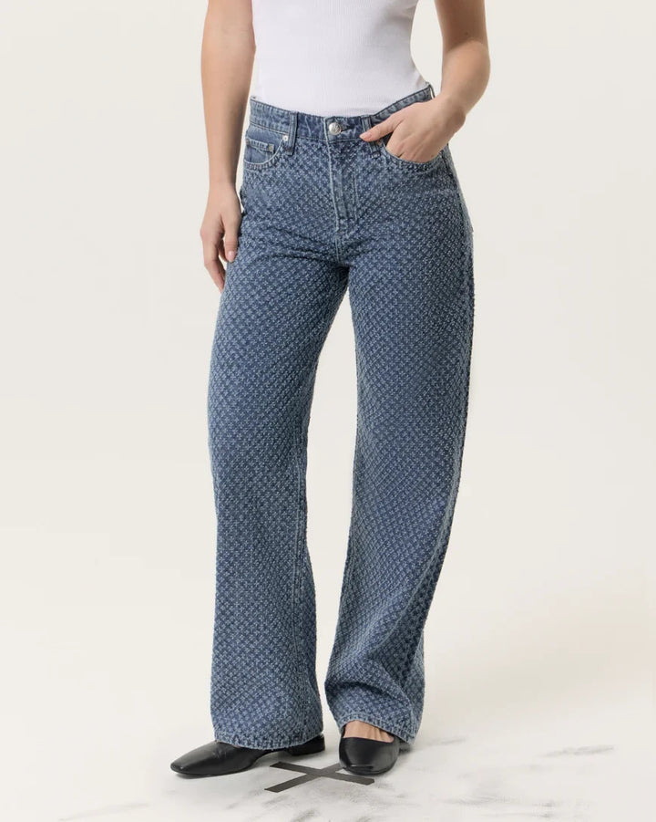 Rag & Bone Logan Mid Rise Wide Leg Jeans MSRP $275