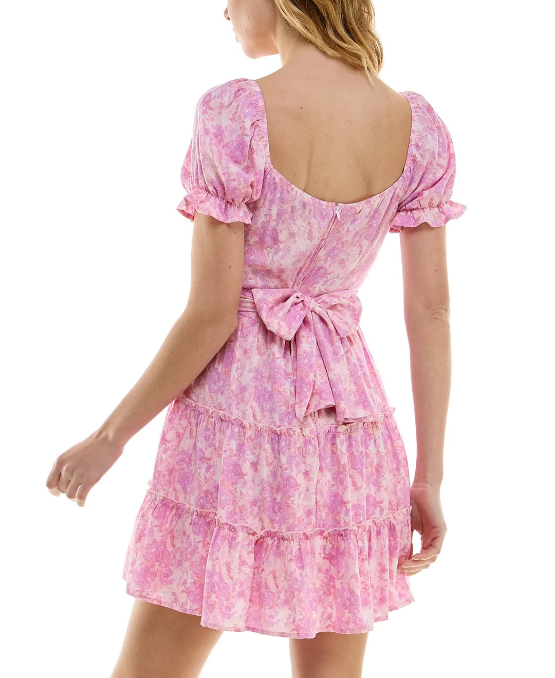 Trixxi Juniors' Woven Tie-Back Fit & Flare Dress MSRP $49