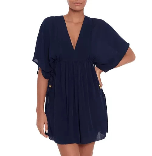 Lauren by Ralph Lauren Crinkle Rayon Cover Up MSRP $115