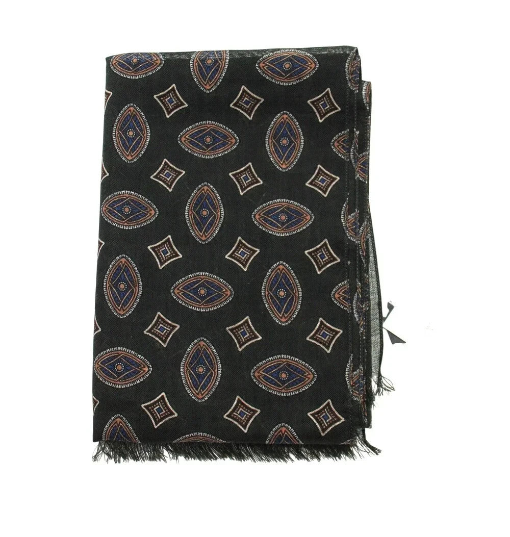 The Men's Store Geometric Italian Wool Scarf MSRP $198