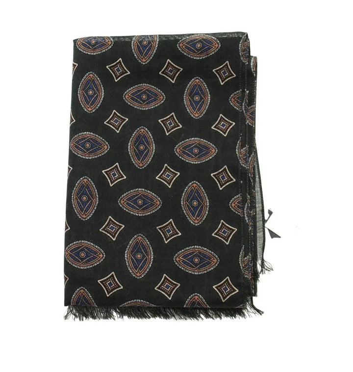 The Men's Store Geometric Italian Wool Scarf MSRP $198