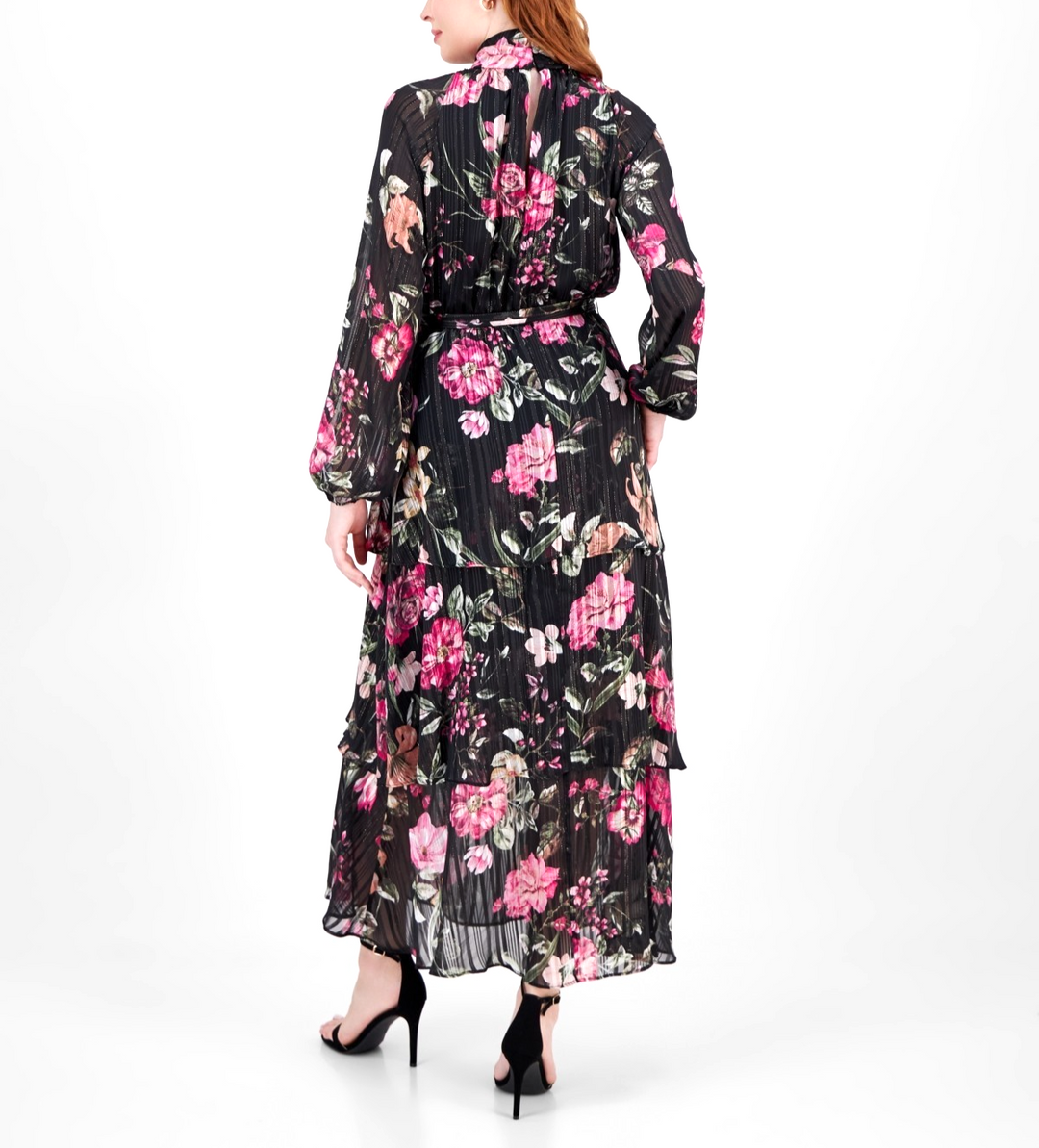 RACHEL Rachel Roy Women's Mae Printed Tiered Maxi Dress MSRP $149