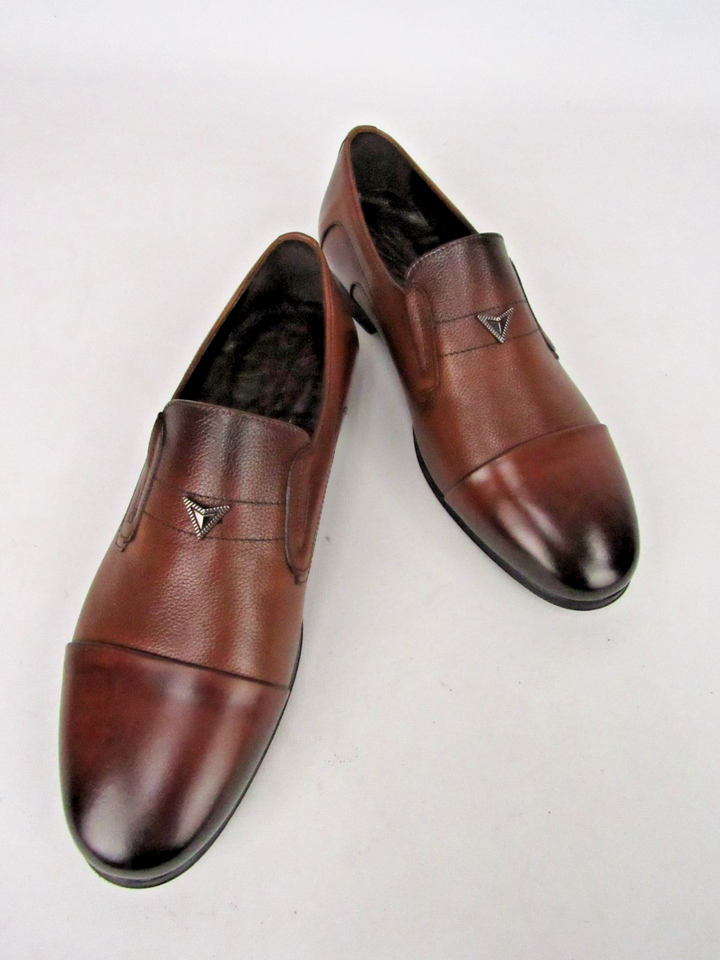 Elegant Men’s Handcrafted Classic Calf Leather Loafers Size EU 41