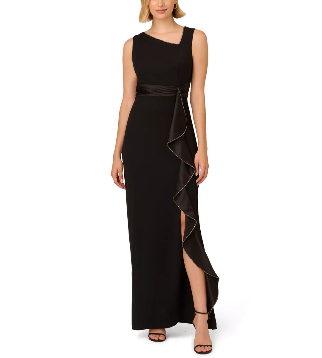 Adrianna Papell Women's Ruffled Gown MSRP $229
