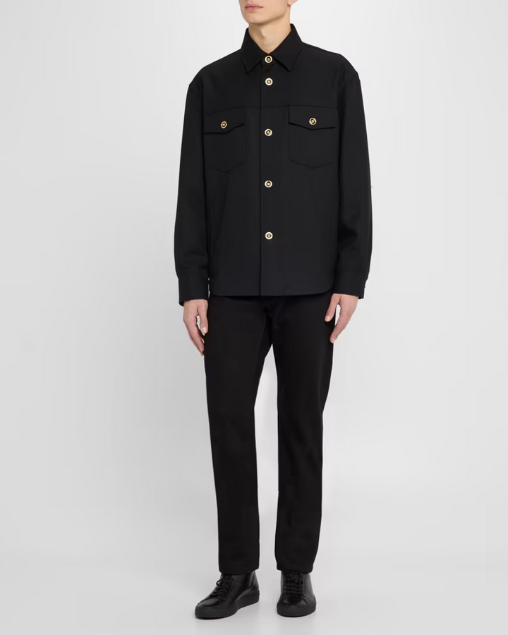 Versace Men's Medusa Wool Overshirt MSRP $1890