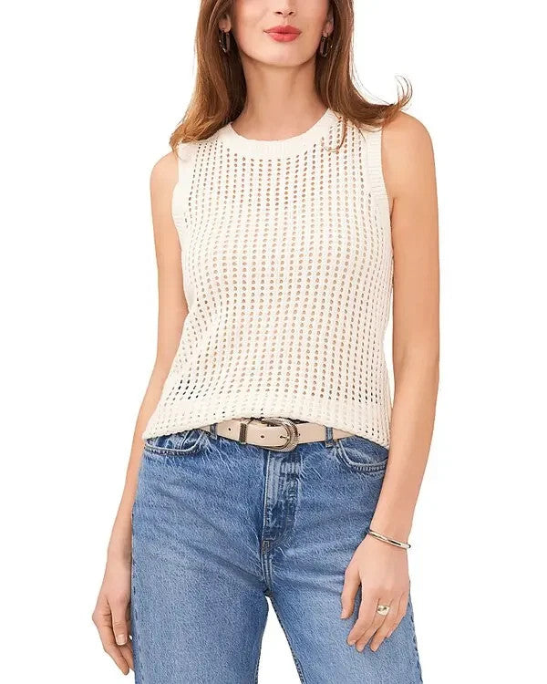 Vince Camuto Pointelle Tank Top MSRP $69
