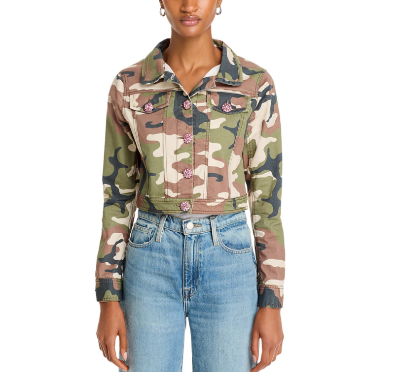 Cinq à Sept Camo Cropped Jacket MSRP $495